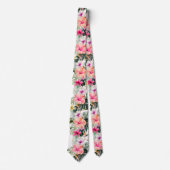 PixDezines Tropical Paradise Floral Foliage ネクタイ (正面)