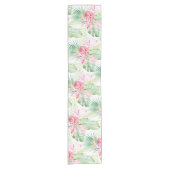 PixDezines Tropical Paradise Pastel Floral Foliage ショートテーブルランナー (正面)