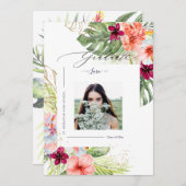 PixDezines Tropical ParadiseGraduation Luxeスクリプト 案内状 (正面/裏面)