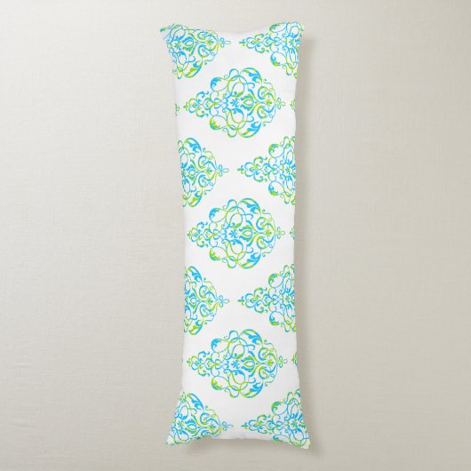 PixDezines Tunis Damask/DIY背景 ボディピロー (正面縦)