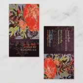 PixDezines Tuscaniniレトロフローラ+メルロ 名刺 (正面/裏面)