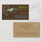 PixDezines Tweet、Tweet、SEOマーケティング/DIYカラー 名刺 (正面/裏面)