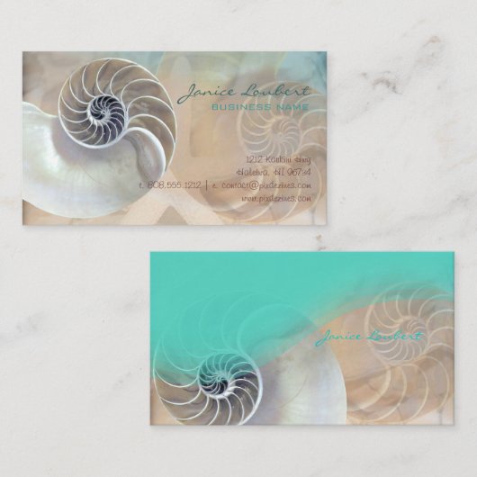 PixDezines Under the Sea, Nautilus 名刺 (正面/裏面)