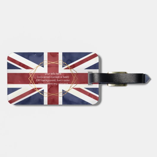 PIXDEZINES UNION JACK + DIY MONOGRAM ラゲッジタグ (裏面横)