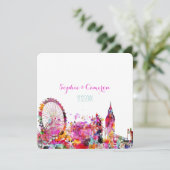 PixDezines urban/london/DIY背景色 招待状 (スタンド正面)