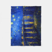 PixDezines vanゴッホ/星空の夜のシュルローネ フリースブランケット (正面)