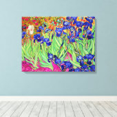 PixDezines van ゴッホ・アイリス/st. remy キャンバスプリント (インサイチュ (ウッドフロア))