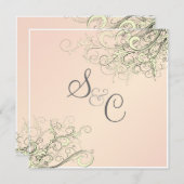 PixDezines vanillaが旋回/円錐カップケーキピンク 招待状 (正面/裏面)