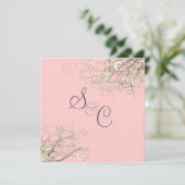 PixDezines VANILLAが旋回/DIYバックグラウンド 招待状 (スタンド正面)