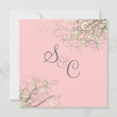 PixDezines VANILLAが旋回/DIYバックグラウンド 招待状 (正面)