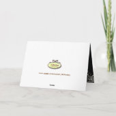 PixDezines vanillaのスワール/ディの背景色 サンキューカード (裏面)