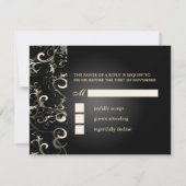 PixDezines vanillaのスワール/ディの背景色 出欠カード (裏面)