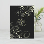 PixDezines vanillaのスワール/ディの背景色 招待状 (スタンド正面)