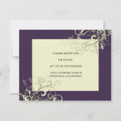 PixDezines Vanilla旋回/DIY濃い紫のバックグランド 招待状 (正面)