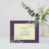 PixDezines Vanilla旋回/DIY濃い紫のバックグランド 招待状 (スタンド正面)