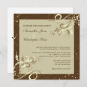 PixDezines VANILLA SWARLS/カフェAU LAIT 招待状 (正面/裏面)