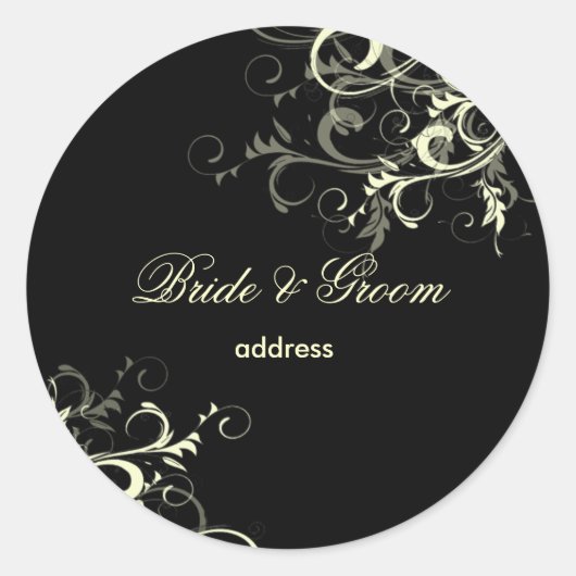 PixDezines vanilla swirls/diy背景色 ラウンドシール (正面)