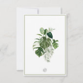 PixDezines Variegated Monstera n Tropical Foliage 招待状 (裏面)