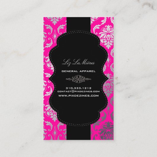 PixDezines Vendome Damask/DIY背景色 名刺 (裏面)