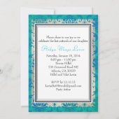 PixDezines Vendome Damask / Peacock Blue 招待状 (裏面)