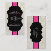 PixDezines Vendome Damask、Pearl Stock 名刺 (正面/裏面)