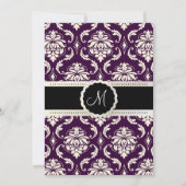 PixDezines Vendome Damask / Plum + Cream 5x7 招待状 (正面)