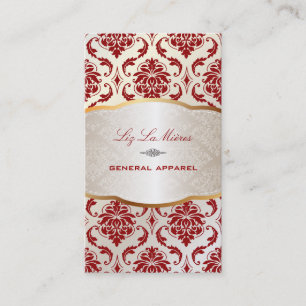 PixDezines vendome damask/red 名刺