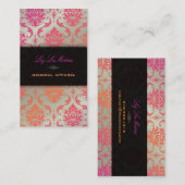 PixDezines vendome damask/sherbetカラー 名刺 (正面/裏面)