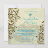 PixDezines Venezia結婚式招待状/ゴンドラ 招待状 (裏面)