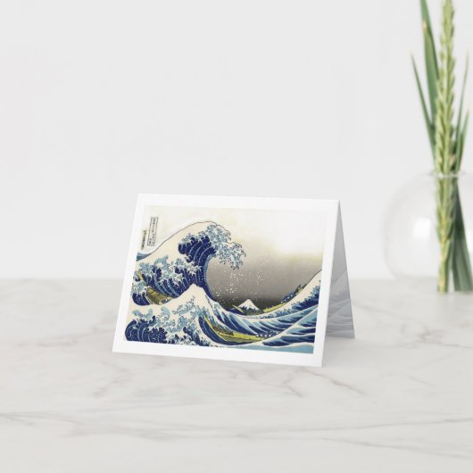 PixDezines Vintage, Great Wave, Hokusai 葛飾北斎の神奈川沖浪 カード (正面)