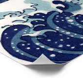 PixDezines Vintage, Great Wave, Hokusai 葛飾北斎の神奈川沖浪 ポスター (角)