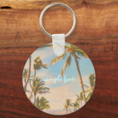 PixDezines vintage hawaiian beach キーホルダー (正面)