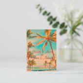 PixDezines vintage hawaiian beach/teal アドバイスカード (スタンド正面)