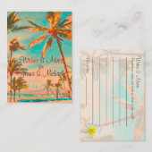 PixDezines vintage hawaiian beach/teal アドバイスカード (正面/裏面)