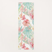 PixDezines Vintage Pastel H2 Hawaii Floral Foliage ヨガマット (正面)