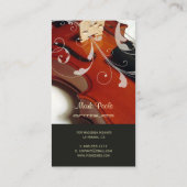 PixDezines Violin+スワール型名刺 名刺 (裏面)