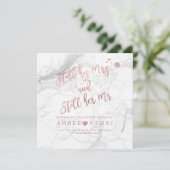 PixDezines Vowリニューアル/フェイクバラ金ゴールド/ホワイトマーブル 招待状 (スタンド正面)