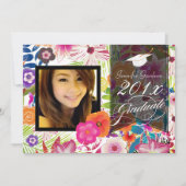 PixDezines Wailea、フローラ卒業 招待状 (正面)