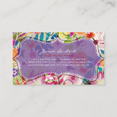 PixDezines wailea/ヴィンテージ背景 名刺 (裏面)