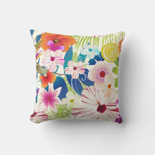 PixDezines wailea/DIY背景色 クッション (正面)