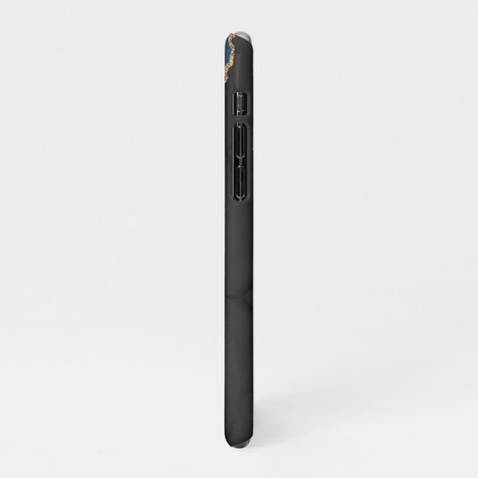 PixDezines WATER COLOR AGATE石板BLUE iPhoneケース (左側)