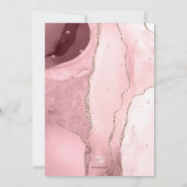 PixDezines Water Color Agate Burgundyバルミツワー 招待状 (裏面)