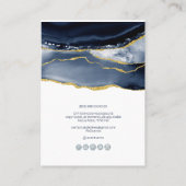 PixDezines Water Color Agate Navy金ゴールド 名刺 (裏面)