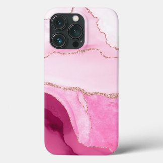 PixDezines WATER COLOR AGATE、PINK QUART CASE-Mate iPhone 13 Proケース