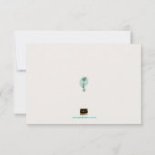 PixDezines Water color Peacock Plume/私たち救の日付 招待状 (裏面)