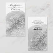 PixDezines Water color The 素晴らし Wave, Hokusai 名刺 (正面/裏面)