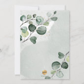 PixDezines Watercolorユーカリ素朴トゥス·コミュニオン 招待状 (裏面)