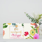 PixDezines Watercolor/フローラ/バルミツワー 招待状 (スタンド正面)