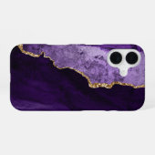 PixDezines WATERCOLOR AGATE PURPLE iPhone カー 16ケース (裏面横)