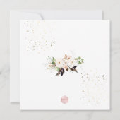 PixDezines Watercolor Blush+Cream Roses Communion  招待状 (裏面)